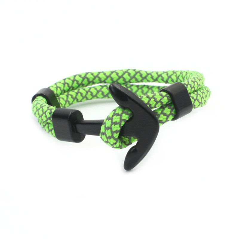 Vintage Nautical Anchor Braided Bracelet