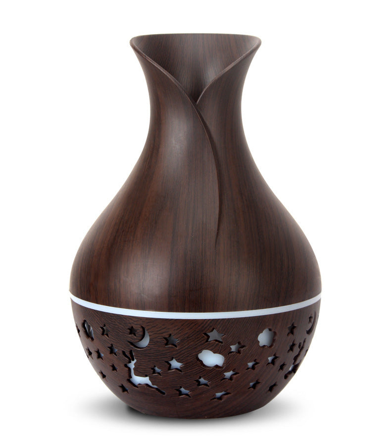 Wood grain vase humidifier