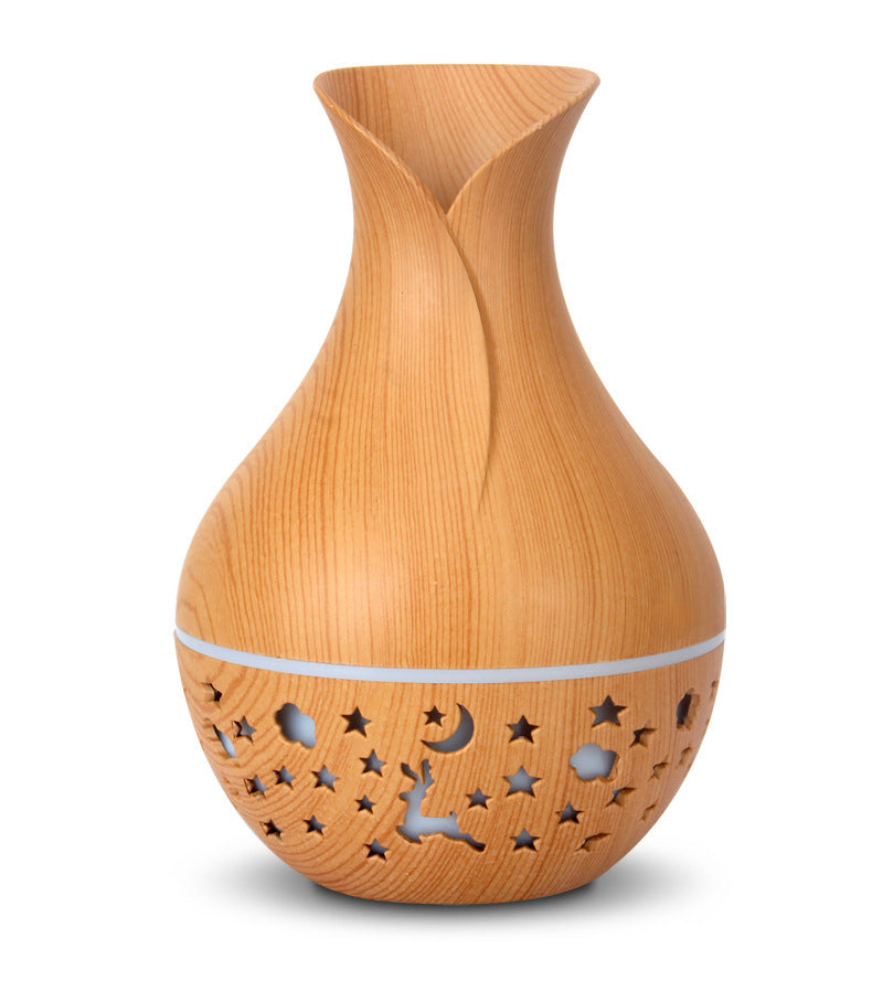 Wood grain vase humidifier