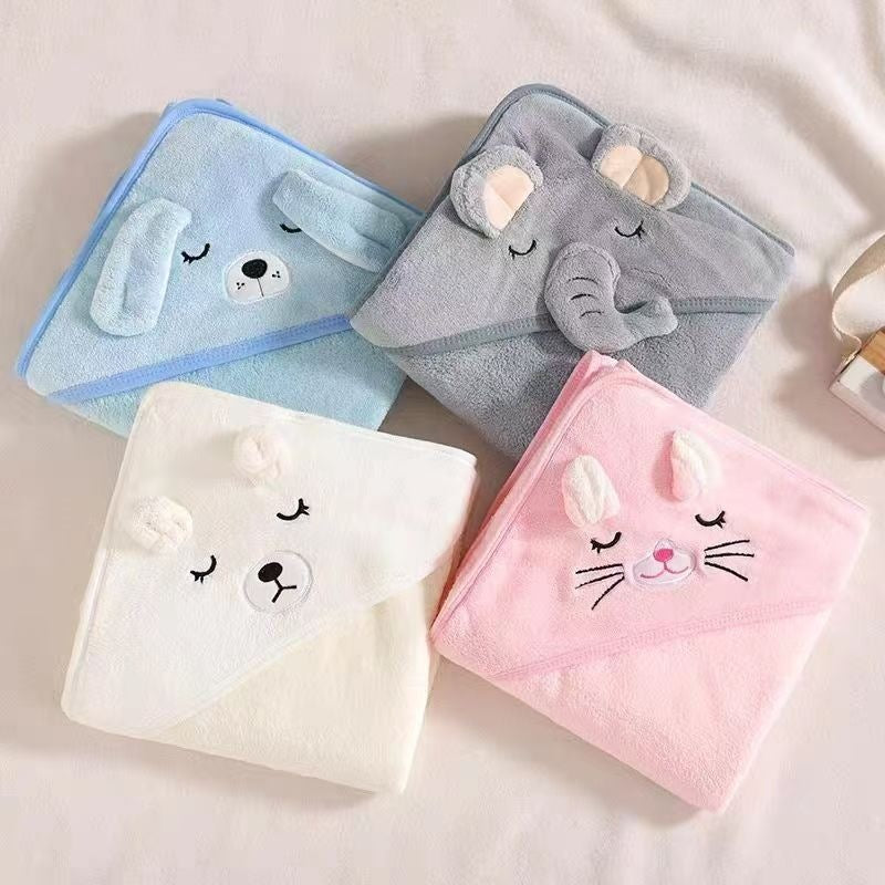 Baby Hooded Bath Poncho Quick-Dry Towel