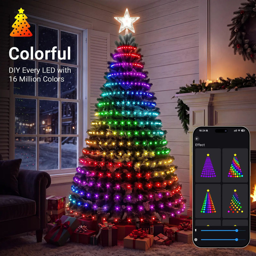 Programmable Remote Control Christmas Tree LED Lights
