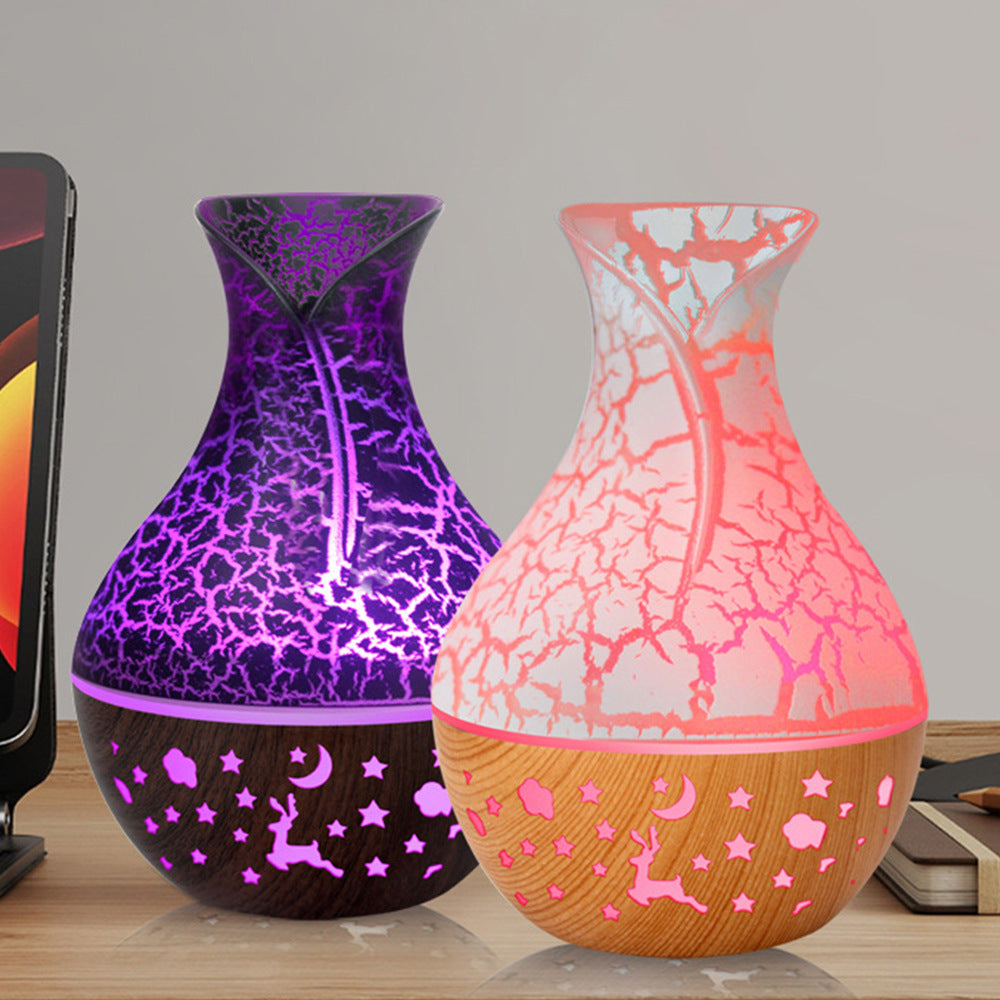 Wood grain vase humidifier