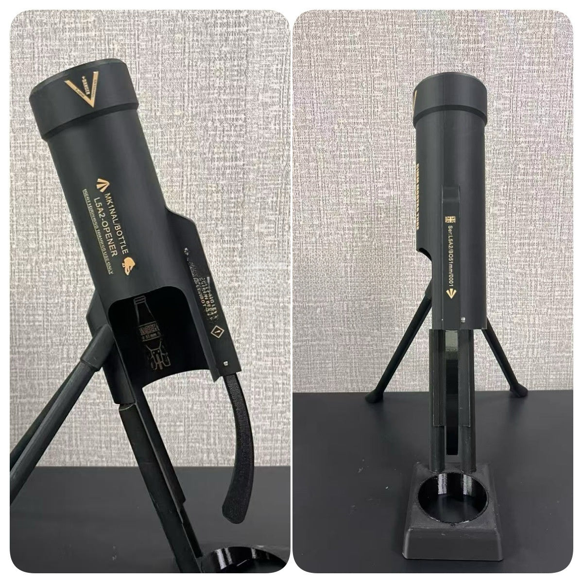 Hands-Free Mortar Style Beer Bottle Opener
