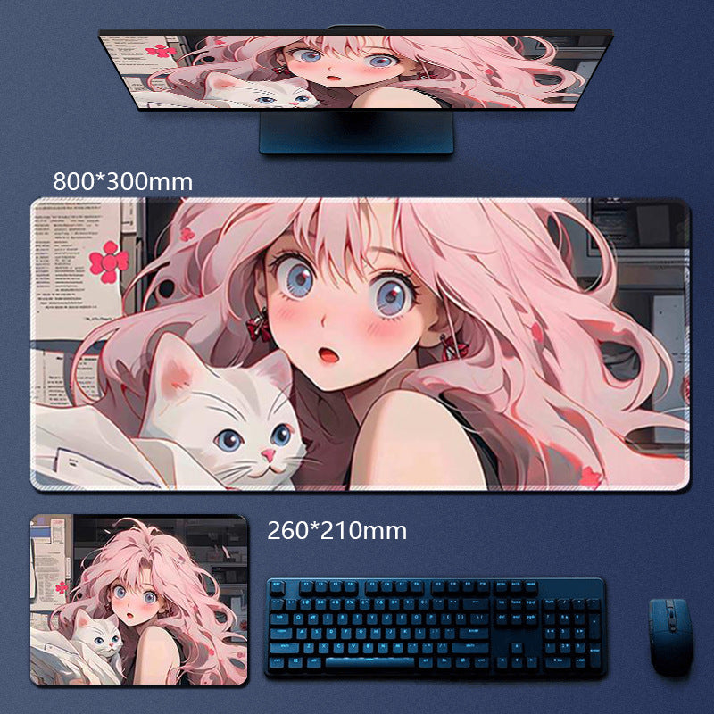 Custom Gaming Mouse Pad with Anime Pattern Desk Mat