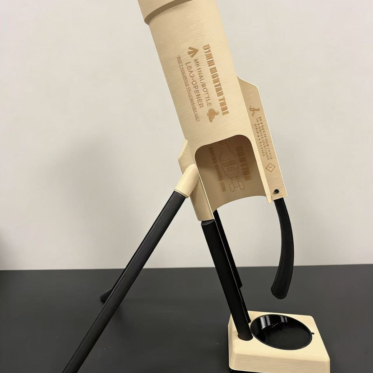 Hands-Free Mortar Style Beer Bottle Opener