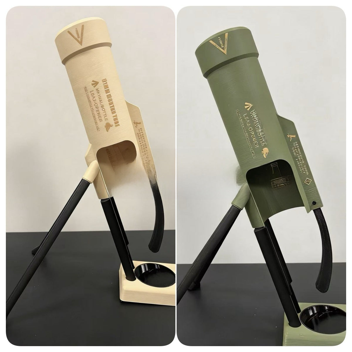Hands-Free Mortar Style Beer Bottle Opener