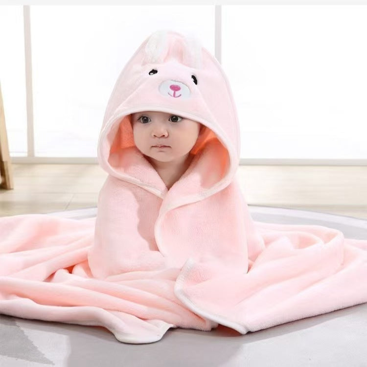 Baby Hooded Bath Poncho Quick-Dry Towel