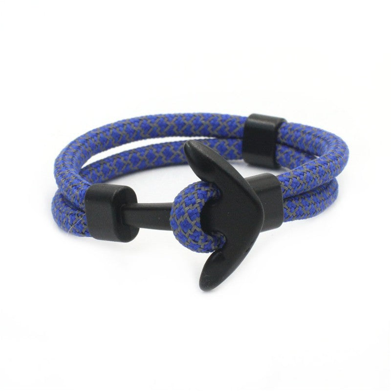 Vintage Nautical Anchor Braided Bracelet