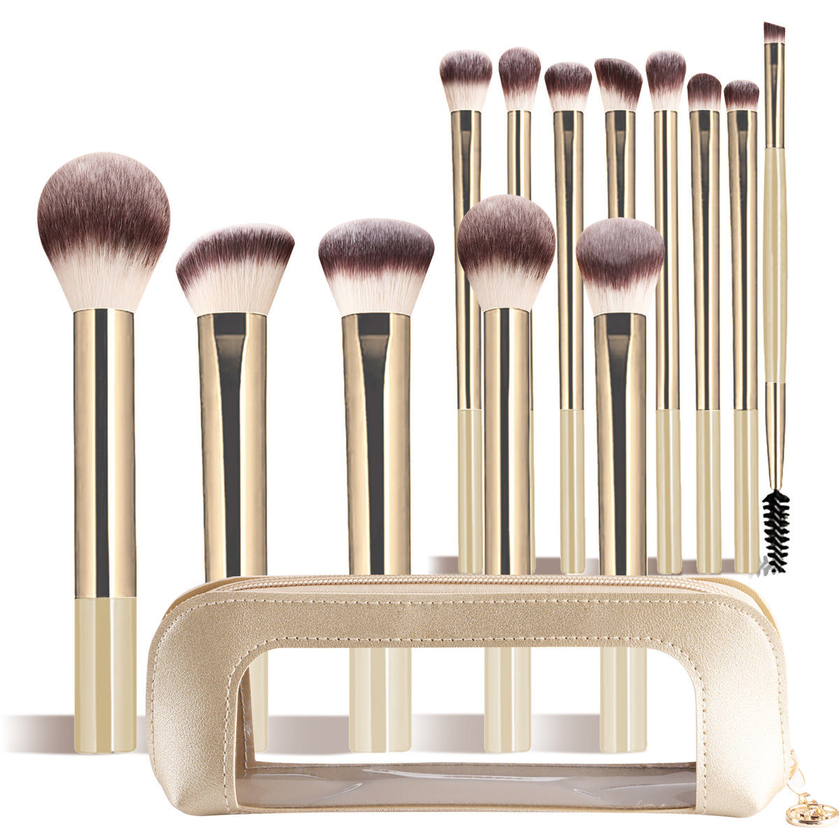 13-Piece Makeup Brush Set with Storage Bag