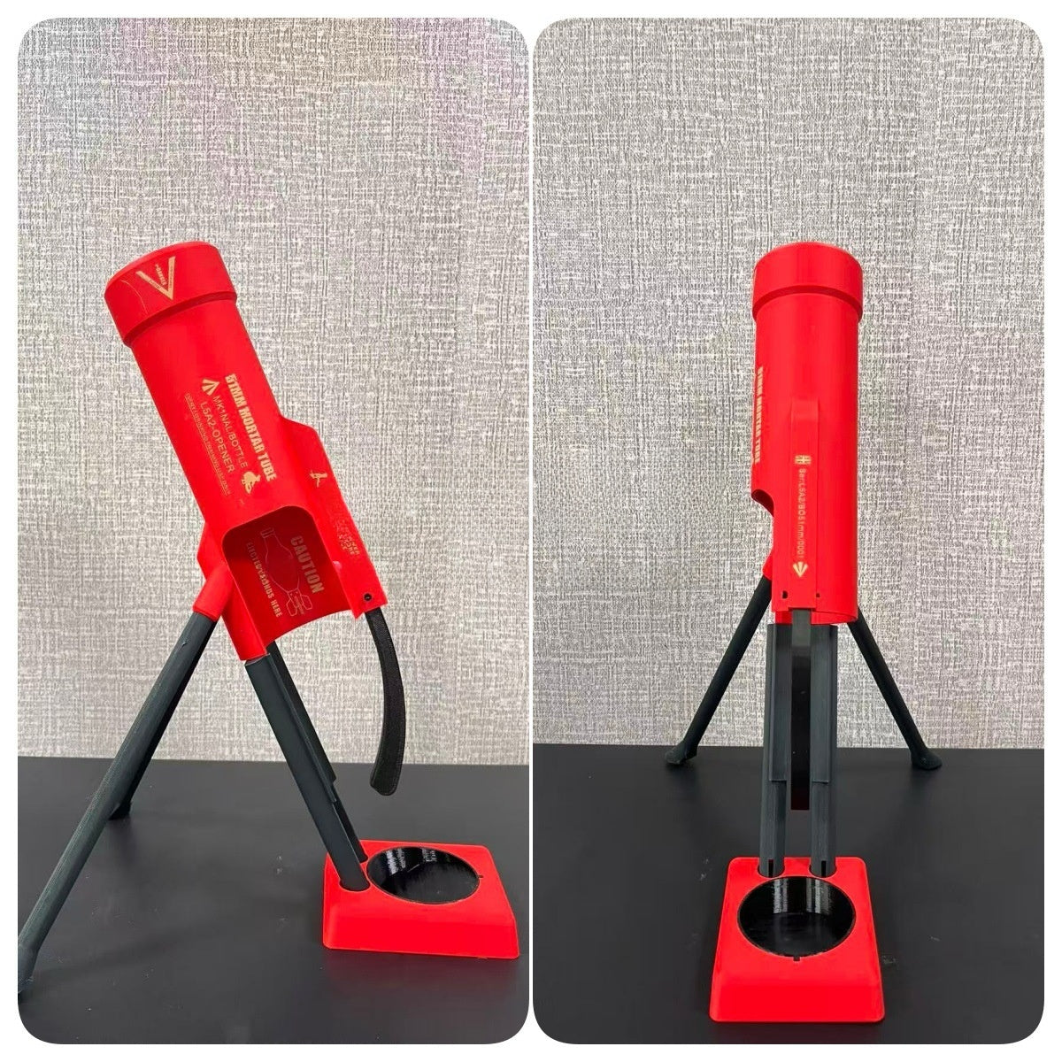 Hands-Free Mortar Style Beer Bottle Opener