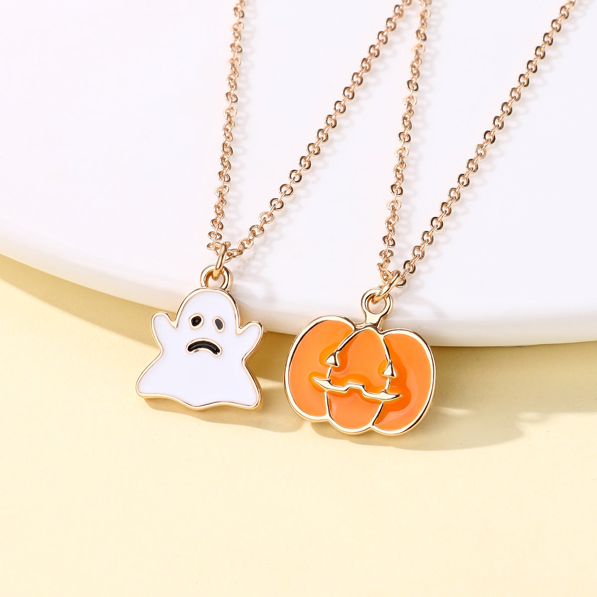 Halloween Necklace Pumpkin Ghost Spider Witch Hat