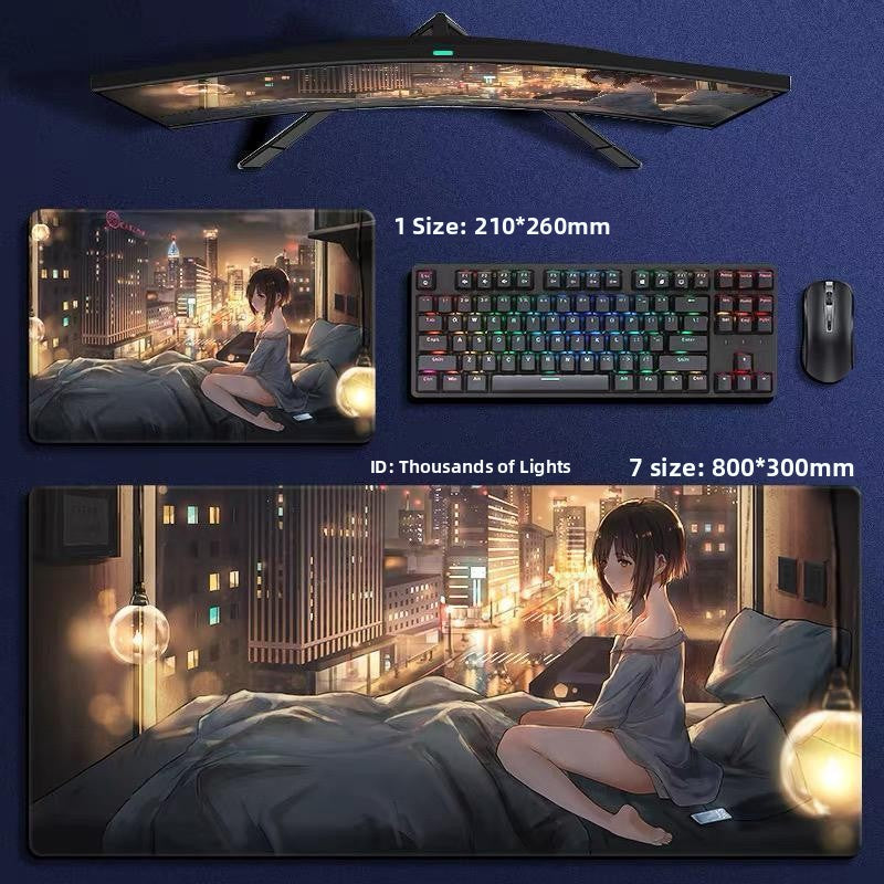 Custom Gaming Mouse Pad with Anime Pattern Desk Mat