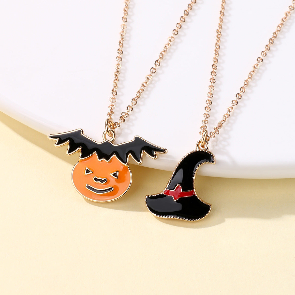 Halloween Necklace Pumpkin Ghost Spider Witch Hat