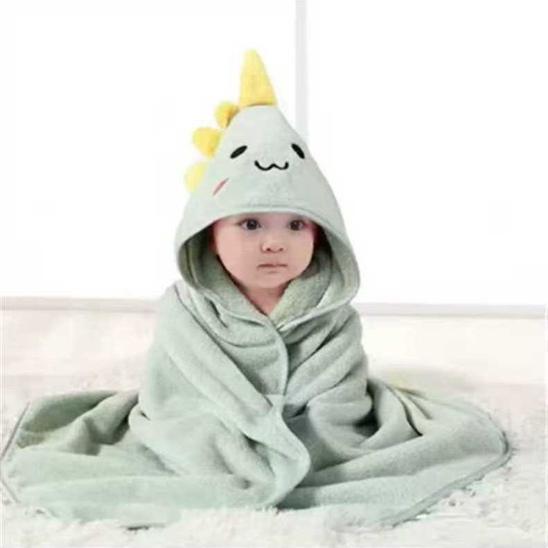 Baby Hooded Bath Poncho Quick-Dry Towel