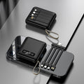 Portable Power Bank with Built-in Cable, Multi-Output, Digital Display