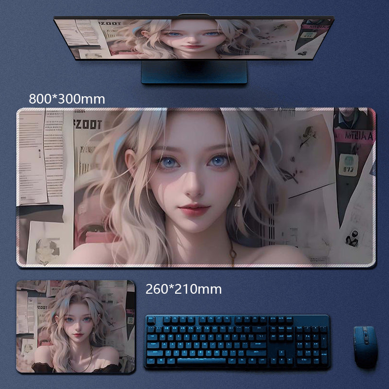 Custom Gaming Mouse Pad with Anime Pattern Desk Mat