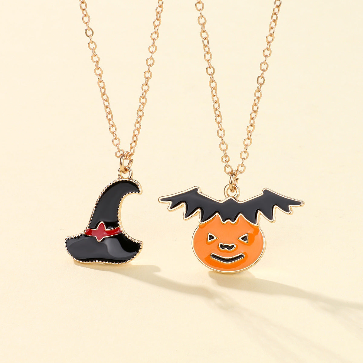 Halloween Necklace Pumpkin Ghost Spider Witch Hat