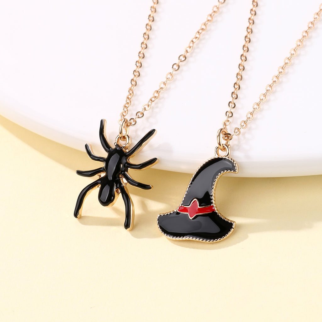 Halloween Necklace Pumpkin Ghost Spider Witch Hat