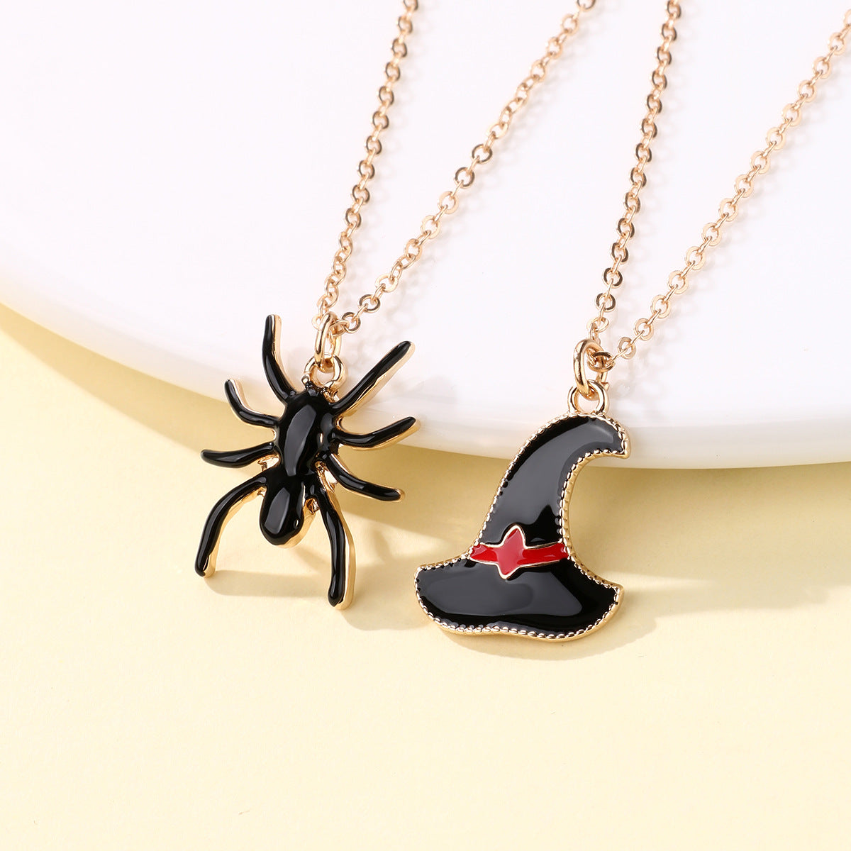 Halloween Necklace Pumpkin Ghost Spider Witch Hat