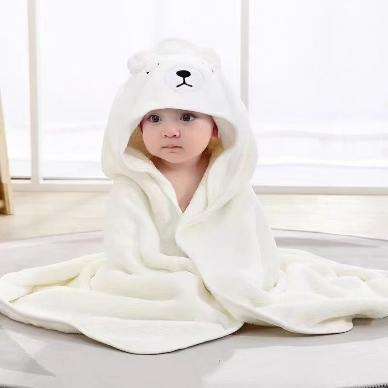 Baby Hooded Bath Poncho Quick-Dry Towel