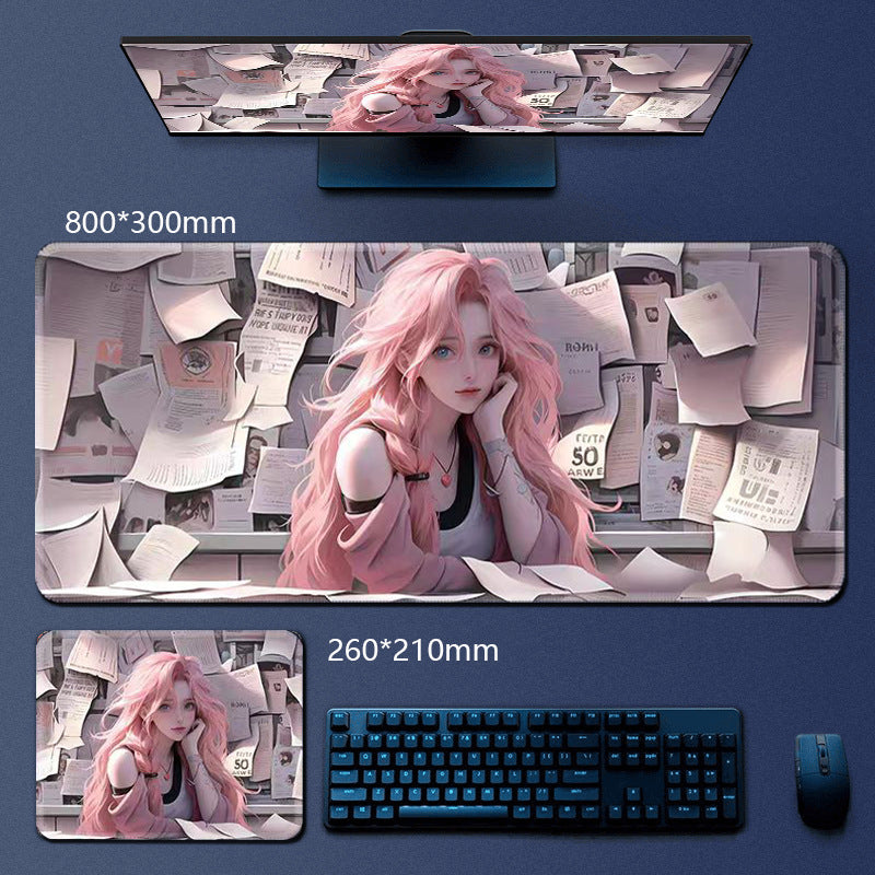 Custom Gaming Mouse Pad with Anime Pattern Desk Mat