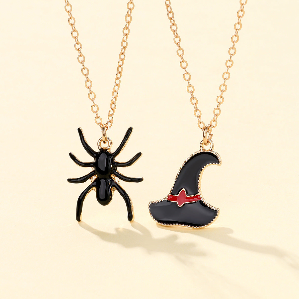 Halloween Necklace Pumpkin Ghost Spider Witch Hat
