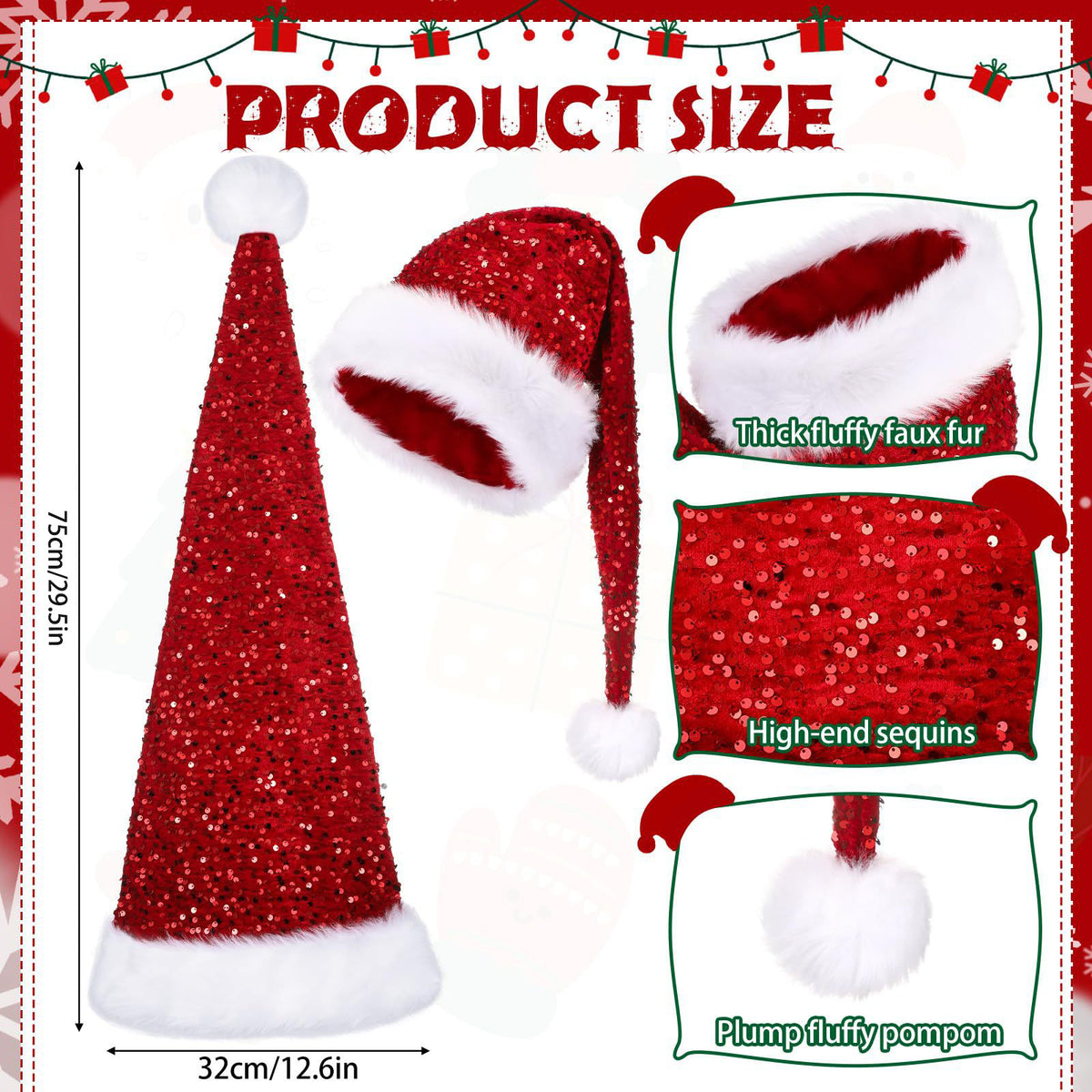 Christmas Sequin Party Hat