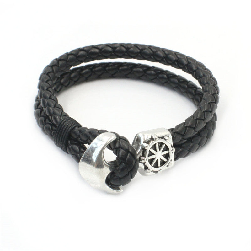 Vintage Nautical Anchor Braided Bracelet