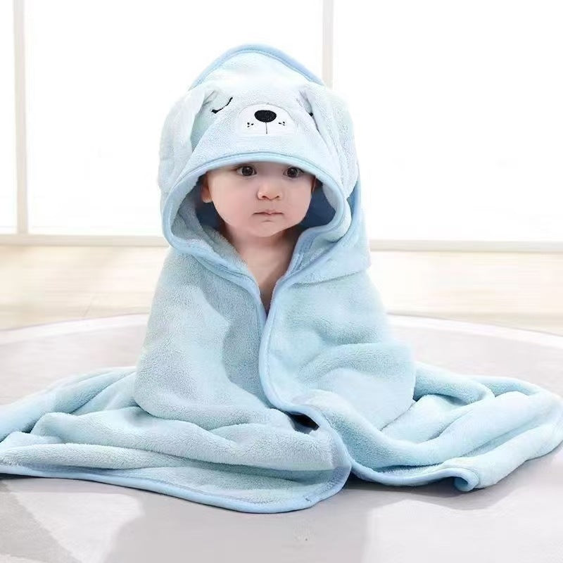 Baby Hooded Bath Poncho Quick-Dry Towel