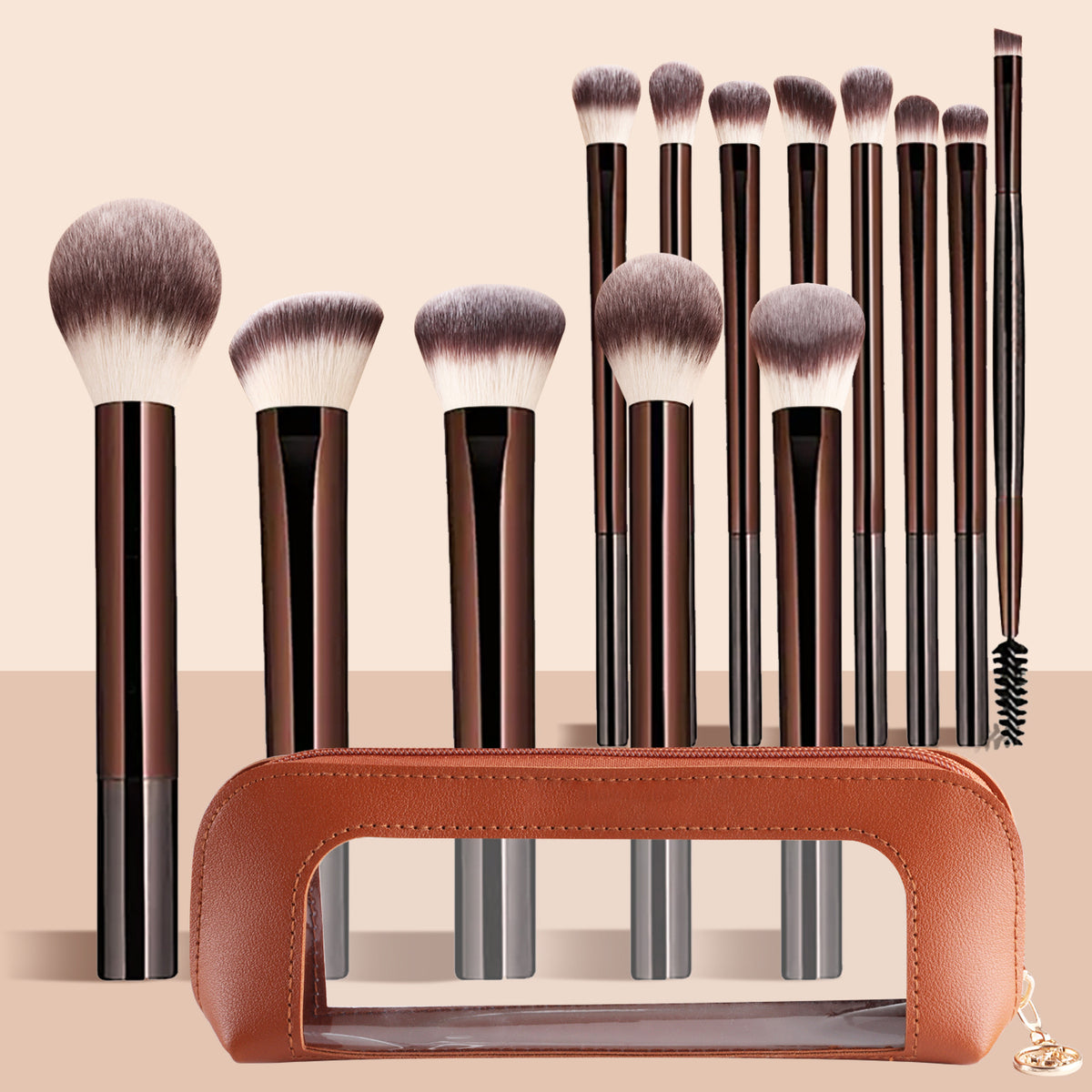 13-Piece Makeup Brush Set with Storage Bag