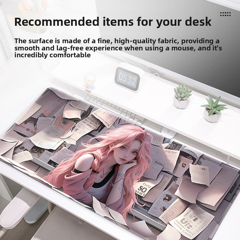 Custom Gaming Mouse Pad with Anime Pattern Desk Mat