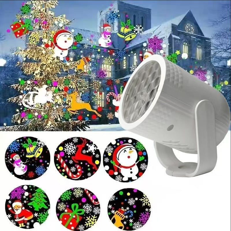 Christmas Projector Lamp with Cartoon Patterns